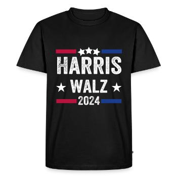 Waltz 2024 Election Kamala Tim Waltz - Men's Premium Organic T-Shirt - black - Front - Nico (187cm)