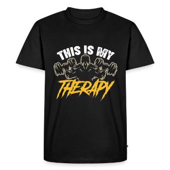 Entraînement, Fitness, Gym, Entraînement, Sports, Fun - T-shirt Premium bio Homme - noir - Devant - Nico (187cm)