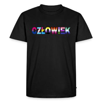 T-shirt LGBT pride homme - T-shirt Premium bio Homme - noir - Devant - Nico (187cm)