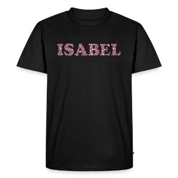 Isabel - T-shirt Premium bio Homme - noir - Devant - Nico (187cm)