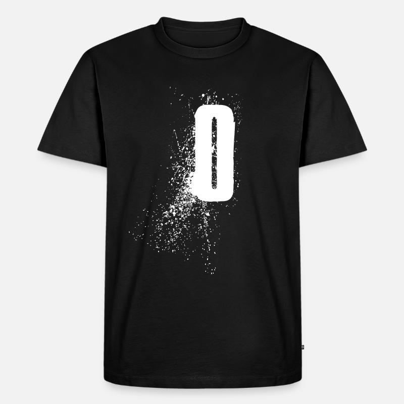 O - Männer Premium Bio T-Shirt - Schwarz