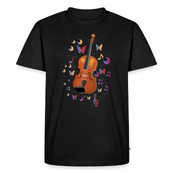 Violin gift idea - Men's Premium Organic T-Shirt - black - Front - Nico (187cm)
