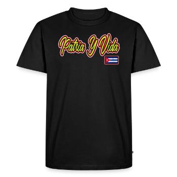 Patria Y Vida, Cuba Flag, Cuban Life, Cubano, Cuba - T-shirt Premium bio Homme - noir - Devant - Nico (187cm)