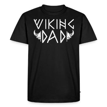 Homme Barbu Papa Viking Fête Des Pères 2024 - T-shirt Premium bio Homme - noir - Devant - Nico (187cm)