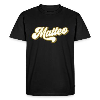 Matteo | Colors changeable - Men's Premium Organic T-Shirt - black - Front - Nico (187cm)