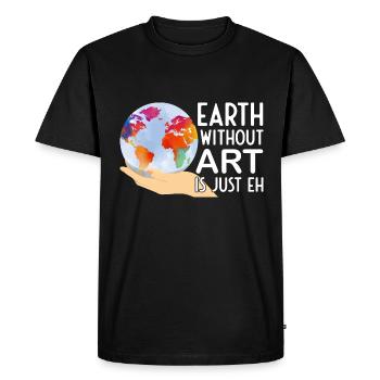 Professeur d’art Drôle de dicteur Cours d’art Cours d’art - T-shirt Premium bio Homme - noir - Devant - Nico (187cm)