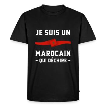 Je Suis Un Marocain Qui Déchire Maroc - T-shirt Premium bio Homme - noir - Devant - Nico (187cm)