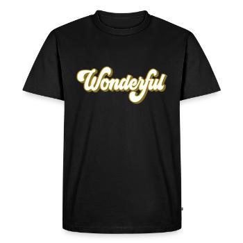 Wonderful | Colors changeable - Men's Premium Organic T-Shirt - black - Front - Nico (187cm)