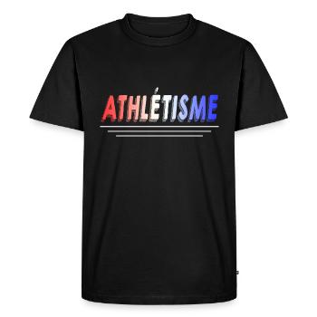 Athlétisme cadeau personnalisé humour - T-shirt Premium bio Homme - noir - Devant - Nico (187cm)