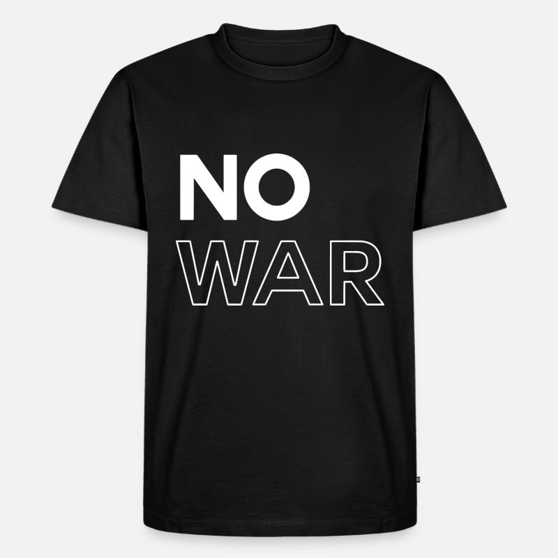 No War - Männer Premium Bio T-Shirt - Schwarz