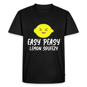 Limonade Citrons Easy Peasy Lemon Squeezy - T-shirt Premium bio Homme - noir - Devant - Nico (187cm)