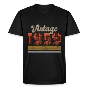 Anniversaire Vintage 1959 Édition Limitée - 1959 - T-shirt Premium bio Homme - noir - Devant - Nico (187cm)