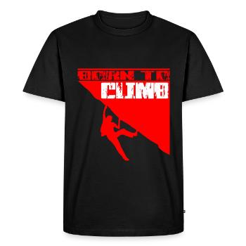Born To Climb Red - T-shirt Premium bio Homme - noir - Devant - Nico (187cm)