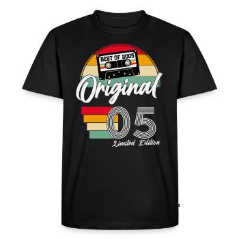 2005 vintage vintage cadeau d’anniversaire rétro - T-shirt Premium bio Homme - noir - Devant - Nico (187cm)