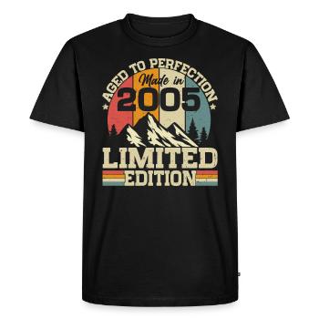 Vintage 2005 vintage retro cadeau d’anniversaire - T-shirt Premium bio Homme - noir - Devant - Nico (187cm)