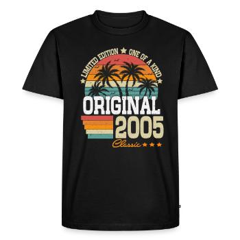 Vintage 2005 vintage cadeau d’anniversaire - T-shirt Premium bio Homme - noir - Devant - Nico (187cm)