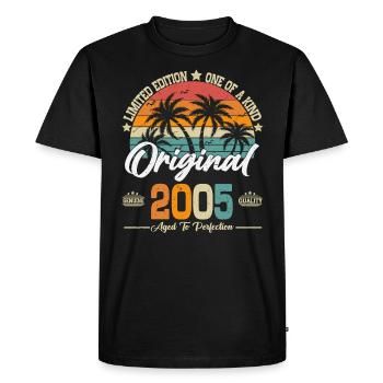 Original 2005 vintage vintage cadeau d’anniversaire - T-shirt Premium bio Homme - noir - Devant - Nico (187cm)