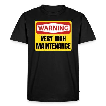 Very High Maintenance Signage - Men's Premium Organic T-Shirt - black - Front - Nico (187cm)