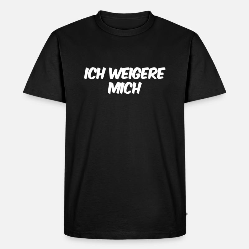ohne mich - Männer Premium Bio T-Shirt - Schwarz