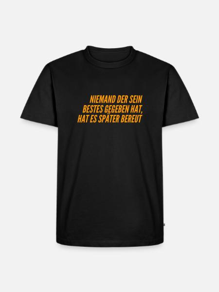 sein Bestes geben - Männer Premium Bio T-Shirt - Schwarz