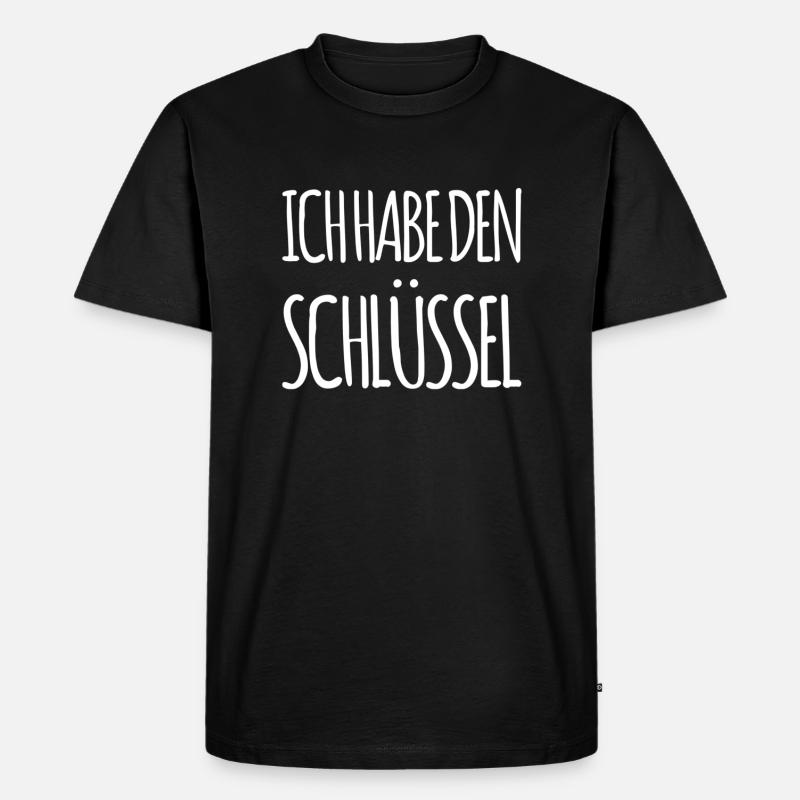 ich besitze den Schlüssel - Männer Premium Bio T-Shirt - Schwarz
