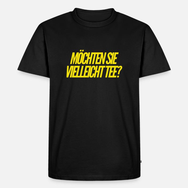 Bock auf Tee? - Männer Premium Bio T-Shirt - Schwarz