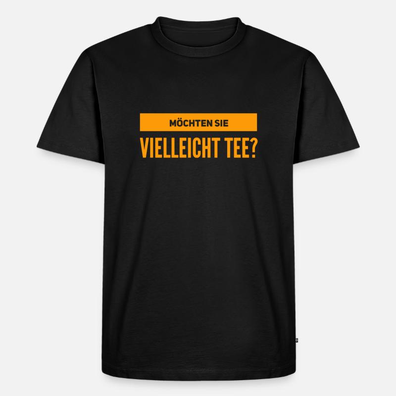 mögen sie Tee? - Männer Premium Bio T-Shirt - Schwarz