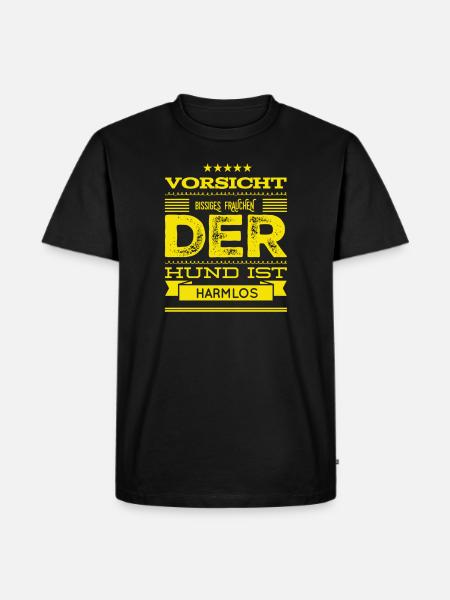gefährliches Frauchen - Männer Premium Bio T-Shirt - Schwarz