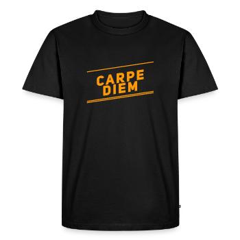 I want to seize the day - Men's Premium Organic T-Shirt - black - Front - Nico (187cm)