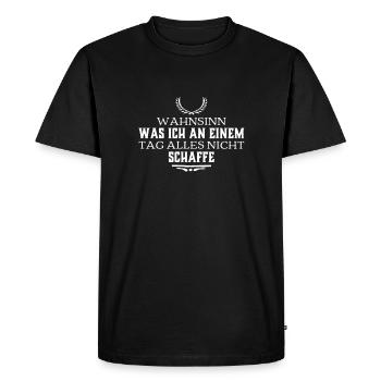 Insanity - Men's Premium Organic T-Shirt - black - Front - Nico (187cm)