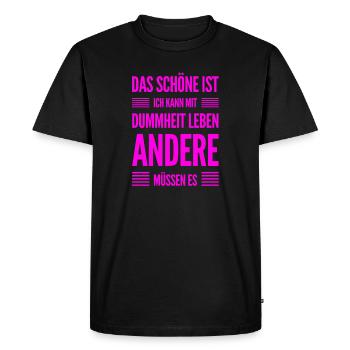 La beauté de la bêtise - T-shirt Premium bio Homme - noir - Devant - Nico (187cm)