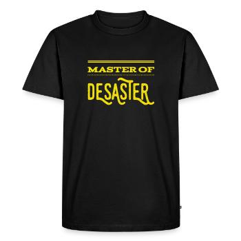 Master of Disasters - Men's Premium Organic T-Shirt - black - Front - Nico (187cm)