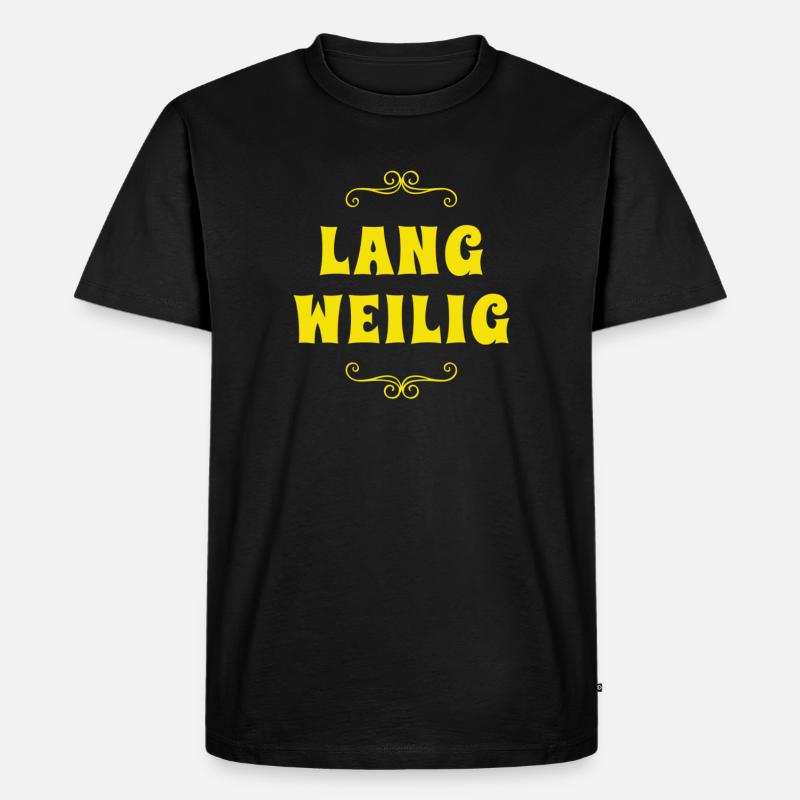 Langeweile - Männer Premium Bio T-Shirt - Schwarz