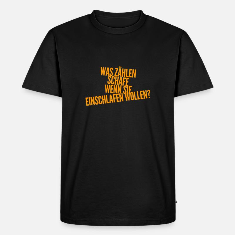 einschlafen - Männer Premium Bio T-Shirt - Schwarz