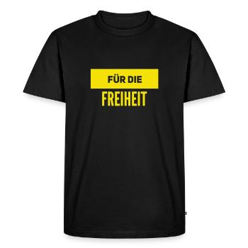 Je suis pour la liberté - T-shirt Premium bio Homme - noir - Devant - Nico (187cm)