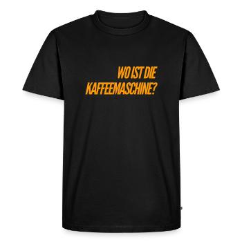 where is the coffee machine? - Men's Premium Organic T-Shirt - black - Front - Nico (187cm)