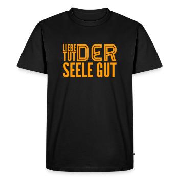 L’amour est bon pour vous - T-shirt Premium bio Homme - noir - Devant - Nico (187cm)
