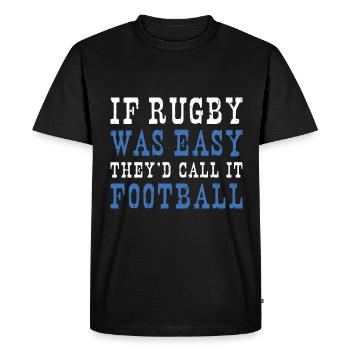 Rugby facile Ils l’appelleraient Football Uruguay Rugby - T-shirt Premium bio Homme - noir - Devant - Nico (187cm)