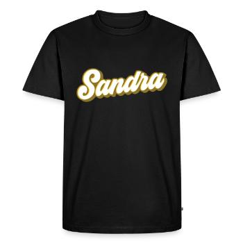 Sandra | Colors changeable - Men's Premium Organic T-Shirt - black - Front - Nico (187cm)