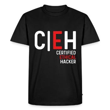 Certified Ethical Hacker Cyber Security Hacking - Men's Premium Organic T-Shirt - black - Front - Nico (187cm)
