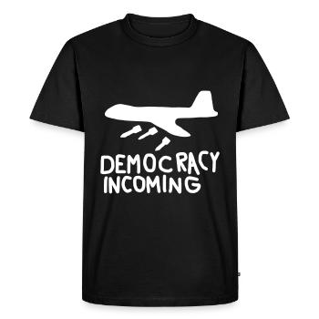 Democracy Incoming - T-shirt Premium bio Homme - noir - Devant - Nico (187cm)