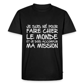 Must accomplish my mission - Men's Premium Organic T-Shirt - black - Front - Nico (187cm)