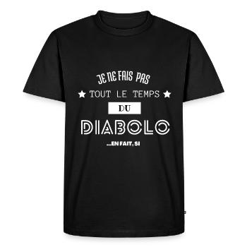 Cadeau humour diabolo cirque passion drôle - T-shirt Premium bio Homme - noir - Devant - Nico (187cm)