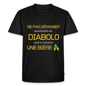 Cadeau humour diabolo cirque passion drôle - T-shirt Premium bio Homme - noir - Devant - Nico (187cm)