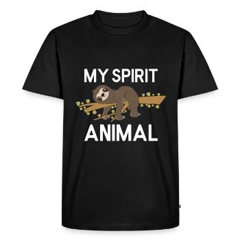 Paresse paresseux Mignon Cadeau de paresseux - T-shirt Premium bio Homme - noir - Devant - Nico (187cm)