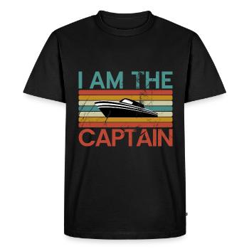 Boat Captain Gift Ship Boat Owner Captain - Men's Premium Organic T-Shirt - black - Front - Nico (187cm)