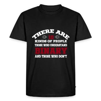 10 types de personnes Programmeur binaire Codi - T-shirt Premium bio Homme - noir - Devant - Nico (187cm)