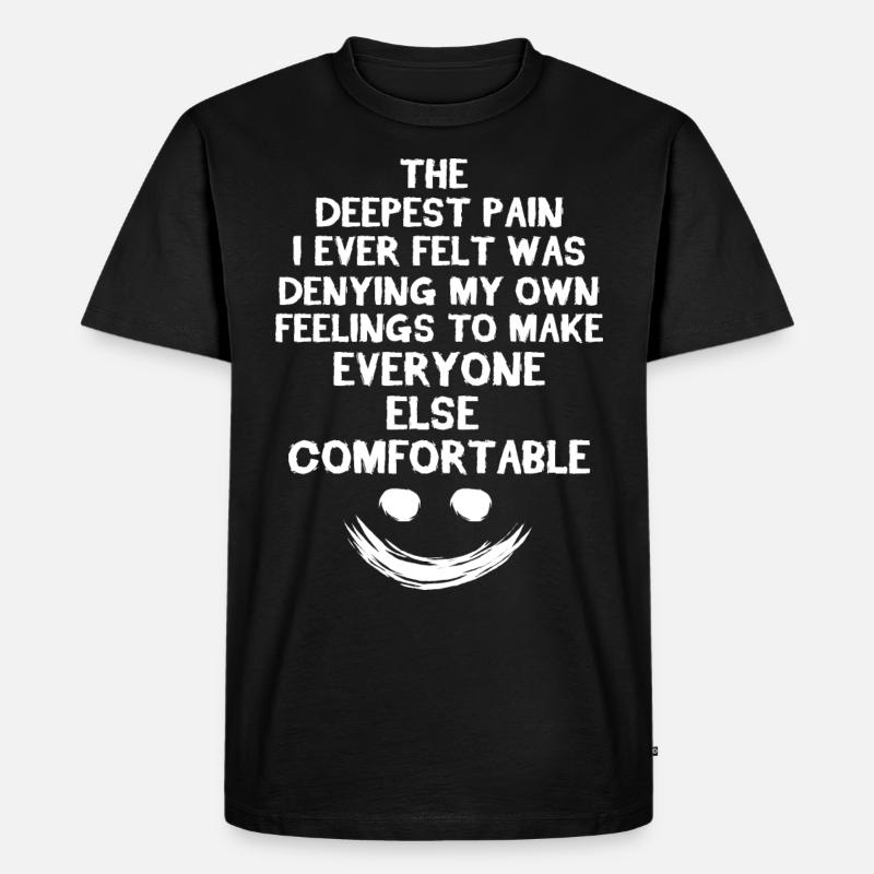 Depression Deppressive Psyche Therapy Bipolar - Men's Premium Organic T-Shirt - black