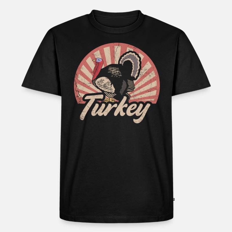 Truthahn - Männer Premium Bio T-Shirt - Schwarz