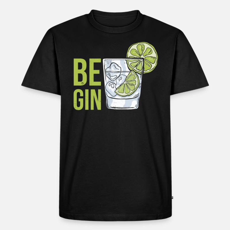 Be Gin - Männer Premium Bio T-Shirt - Schwarz